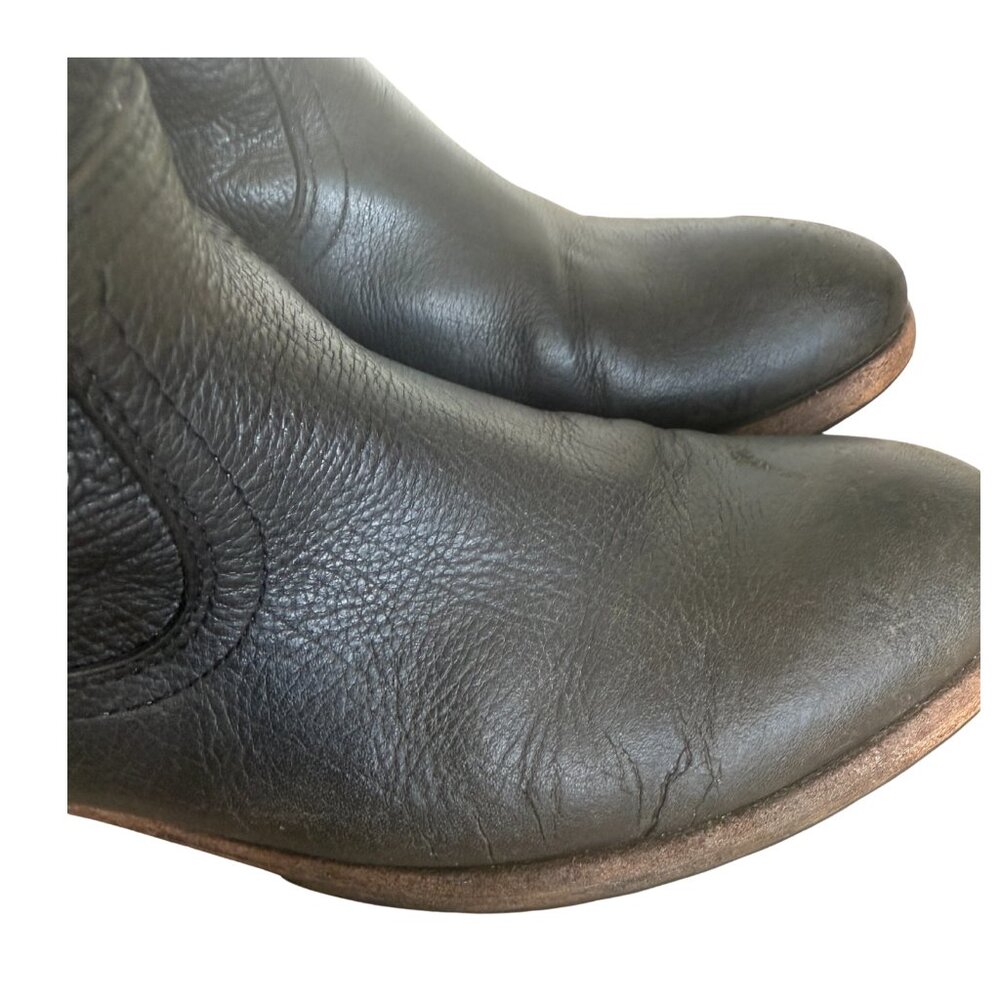 Vintage Frye Black Leather Boots Size 9 - Picture 6 of 8